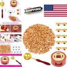 Water Resistant Sealing Wax Kit 312 Pieces Gold Beads for Wedding Invites