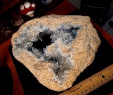 6.87lb Madagascar High-Grade Blue Celestite Quartz Crystal Geode Cluster