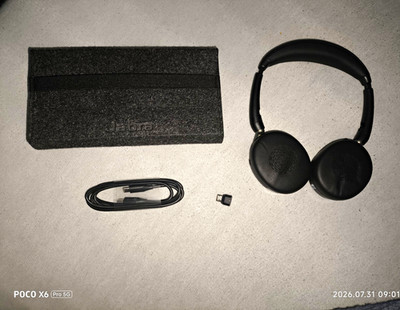 Jabra Evolve2 65 Over-Ear Headset  Schwarz Bluetooth/USB Boom-Mikro