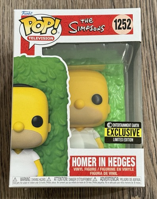 #ad Funko Pop The Simpsons Homer In Hedges #1252 Entertainment Earth Exclusive $18.49