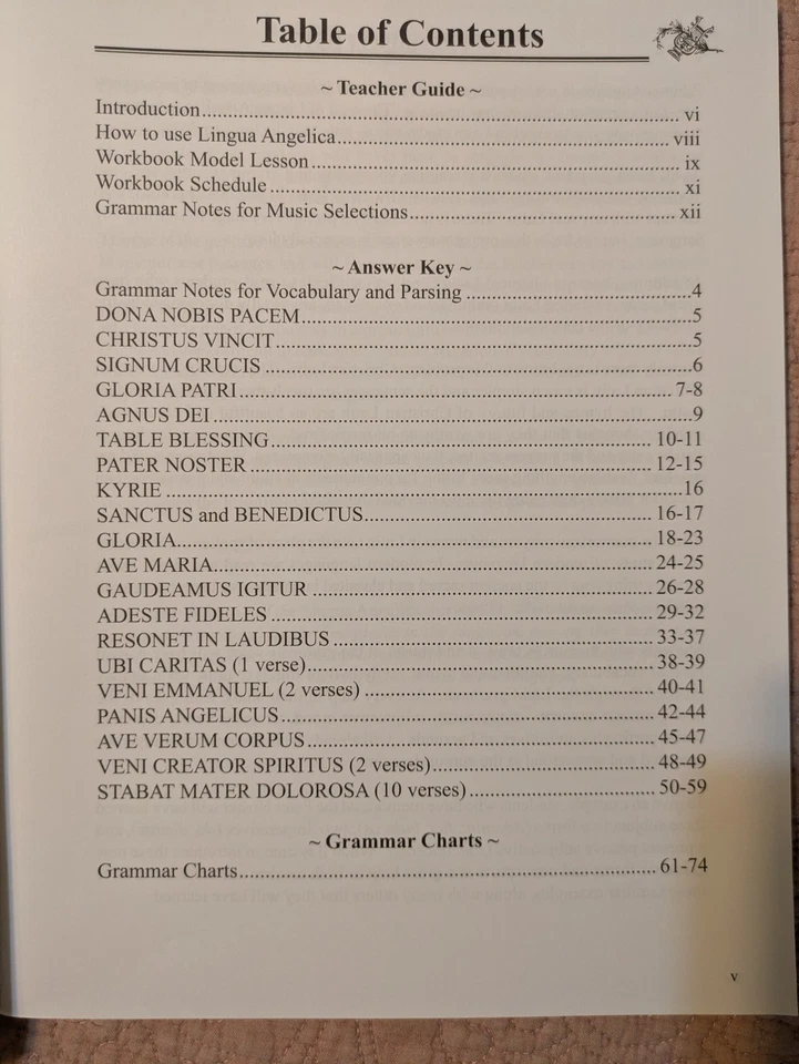 Lingua Angelica Set Memoria Press Student, Teacher, Song Book Homeschool - Image 3 of 4