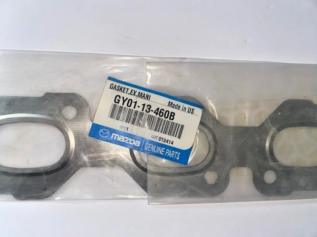 JUNTA COLECTOR DE ESCAPE ORIGINAL MAZDA 2000-2012, PIEZA NUEVA OEM, P/N GY0113460B Foto 4 de 4