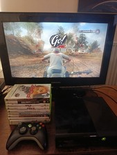 Microsoft Xbox 360 E 500GB Black Console with Pad and 10 Games - 100% Working