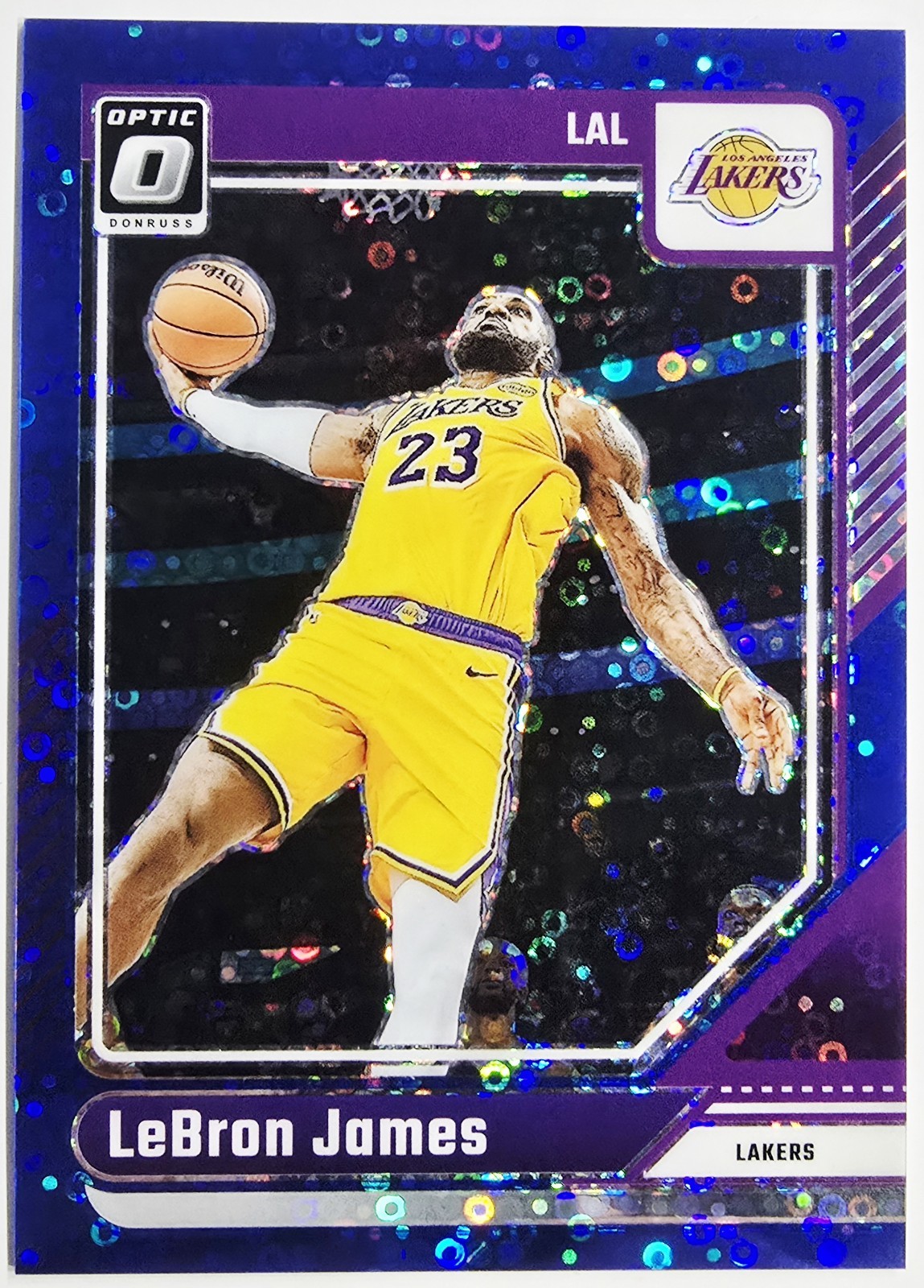 2024-25 Panini Donruss Optic Fast Break LeBron James #148 Blue Disco Prizm /49