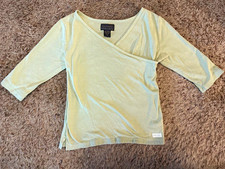 Vintage Abercrombie & Fitch wrap top green size XL made in USA 100% cotton Y2K