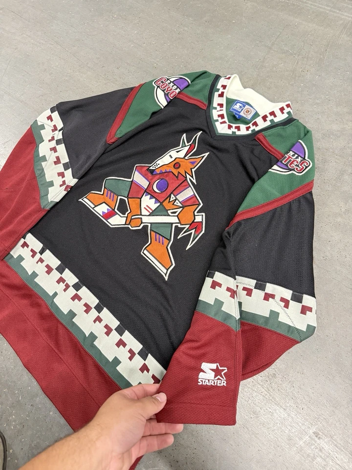 CAMISETA DE HOCKEY VINTAGE AÑOS 90 NHL PHOENIX COYOTES STARTER TALLA XL Foto 2 de 3