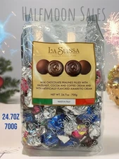 La Suissa Italian Milk Chocolate Pralines Hazelnut Coffee Amaretto 24.7oz