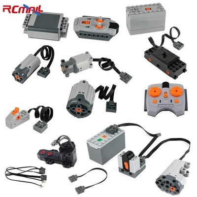 MOC Power Functions Part Building Blocks Train Track Motor Battery Box Infrared
