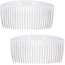 Paris CP2911 French Side Combs Large Curved, Clear French Twist Hair Combs Decor