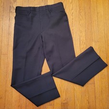 Mesquite Niver 34x31 Western Dress Pants Black Pearl Snap Vintage USA Rockabilly