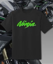 KAWASAKI NINJA Logo T-SHIRT GREEN Racing Ninja Motorcycle Motor Bike Fast Ship!