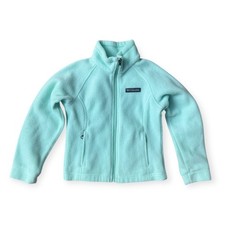 Columbia Girls Fleece Jacket Full Zip Aqua Blue Size XS