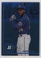 2022 Bowman Heritage Chrome Prospects Blue Refractor 77/99 Simon Juan 0w3