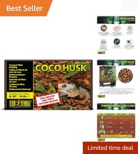 Coco Husk Brick - 8 QT All-Natural Coconut Fiber Substrate for Pet Terrariums