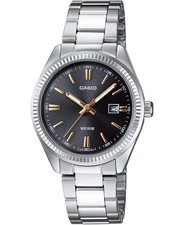 Casio LTP1302D-1A2 Women's Black Dial Stainless Steel Watch 50M Date NEW