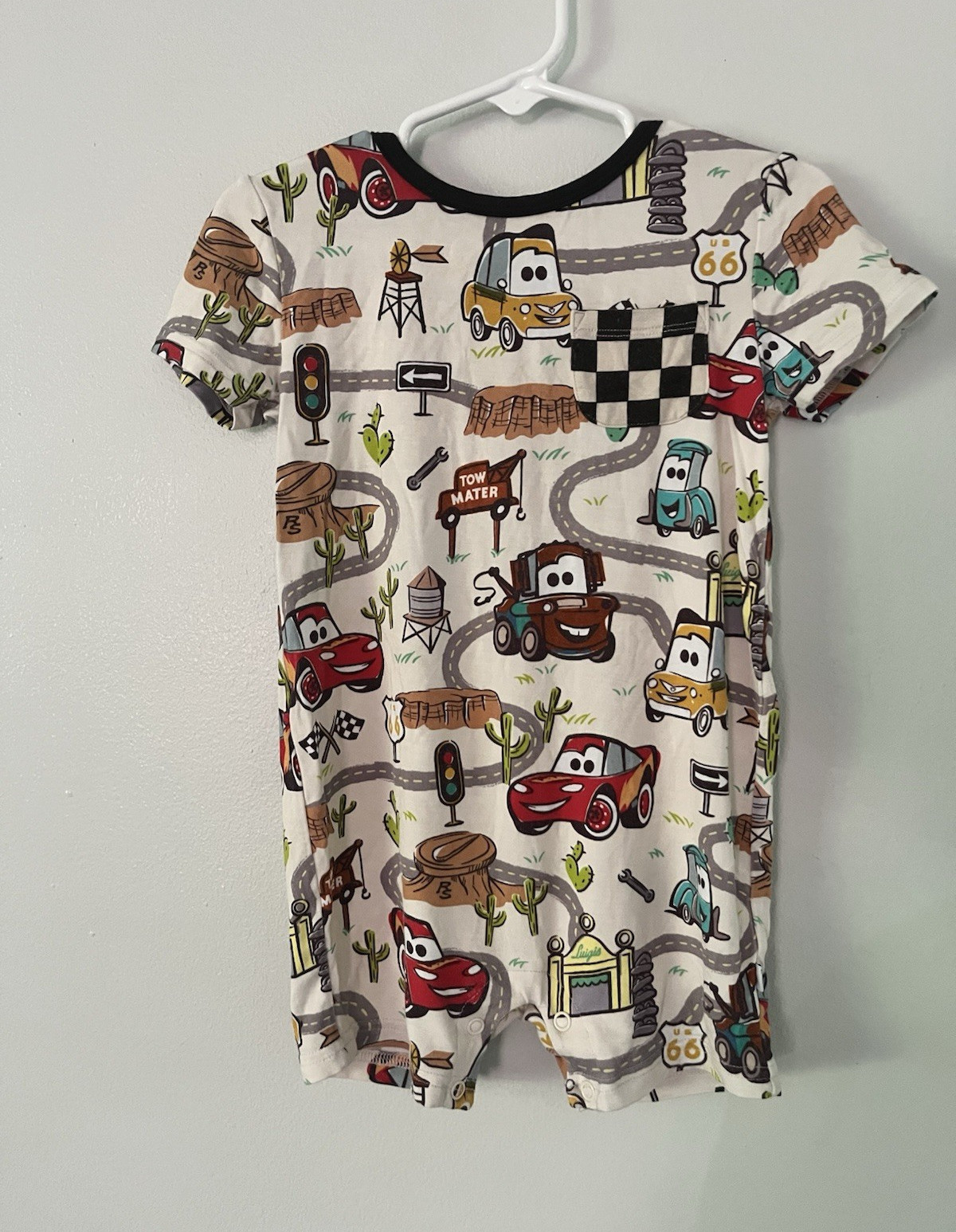 Little sleepies x Disney Pixar Cars.  Shorty Romper  12-18M