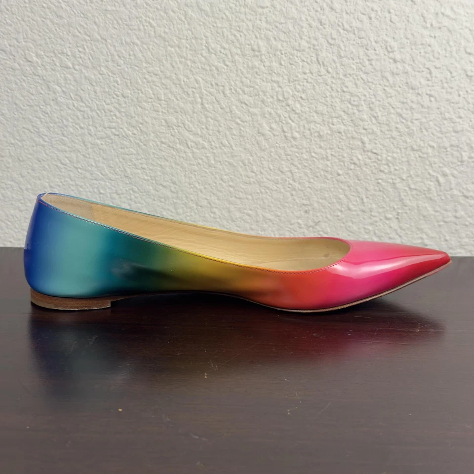 Zapatos Christian Louboutin para mujer talla 38,5 charol punta plana hechos en Foto 3 de 4