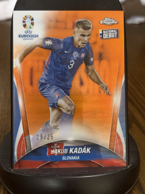 2024 Topps Chrome UEFA Euro Orange Refractors #31 Jakub Kadak Rookie /25