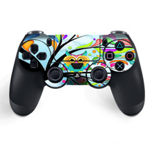Skins Decal Wrap for PS4 / PS4 Pro Controller - Colorful Artistic Owl in tree