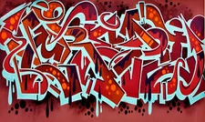 CITYSCAPE GRAFFITI STREET URBAN ART A0 CANVAS PRINT 