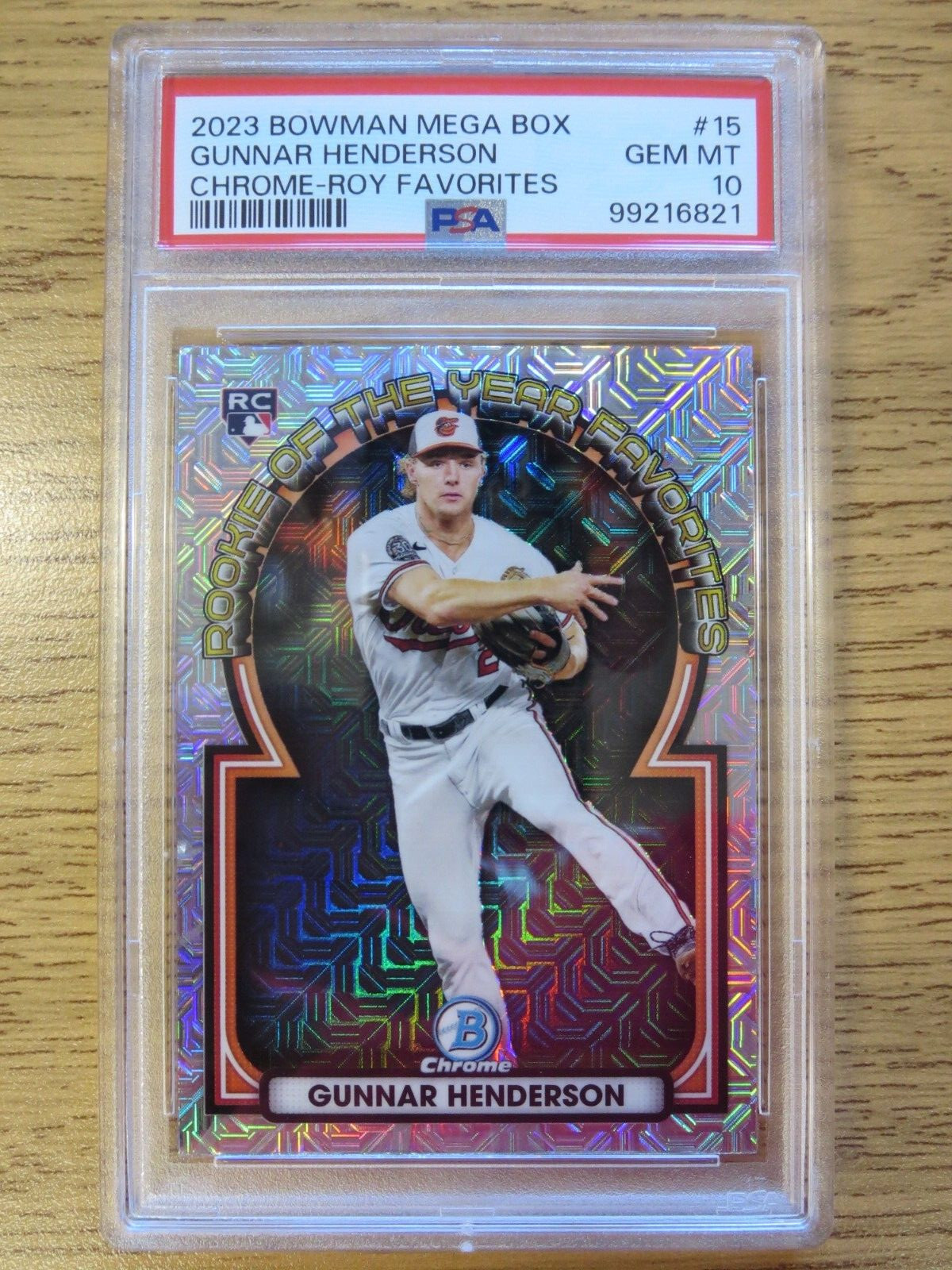2023 Bowman Mega Mojo Chrome ROY Favorites Gunnar Henderson RC Orioles PSA 10 MP