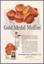 Vintage 1924 GOLD MEDAL Flour Muffins Baking Minneapolis MN 1920's Print Ad