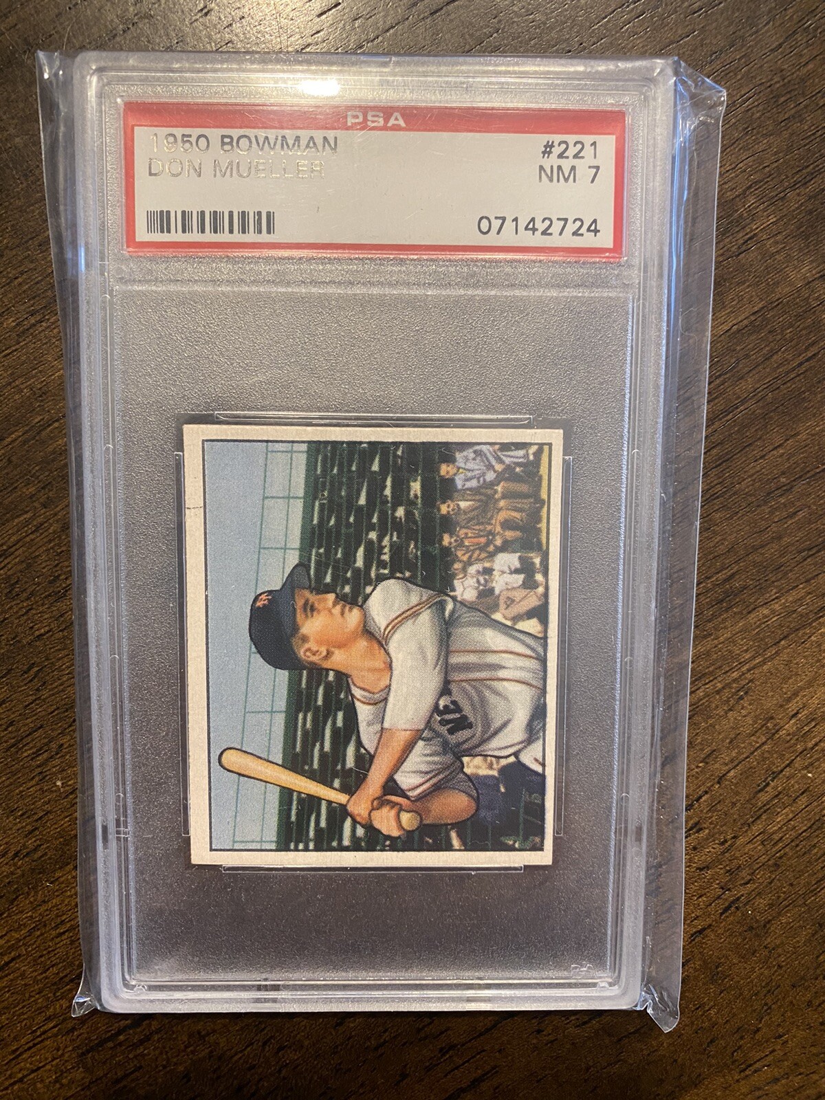 Don Mueller 1950 Bowman PSA 7 Giants 221