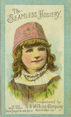 1870's-80's S. B. Wilkins Co. Seamless Hosiery Adorable Child P108