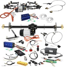 Front  Rear Drive Axle Kit 40" Differential 72v 1500w Motor 4WD Go kart Wheeler