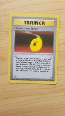 devolution spray pokemon card Pokémon TCG Devolution Spray Base Set 72/102 Regular Unlimited Rare