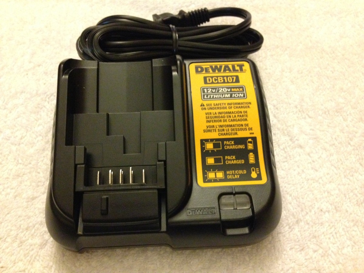 New Dewalt DCB107 12V 20V Max Li-ion Battery Charger replaces