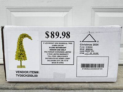 Hobby Lobby 3' Whimsical Pre-Lit Christmas Tree Grinch Christmas Tree BRAND NEW