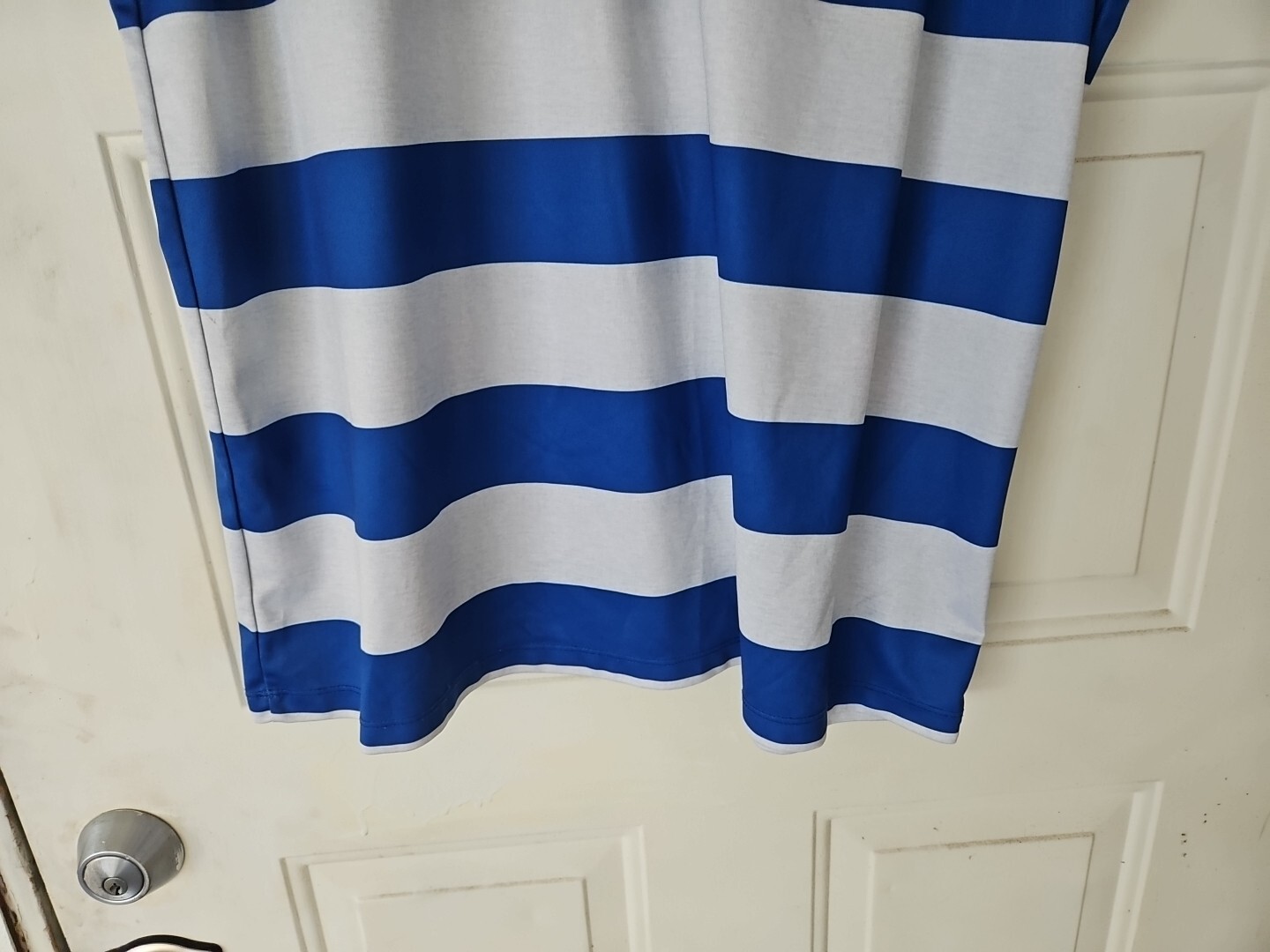 Nike Golf Dri-fit Polo Shirt Men&rsquo;s Size XL Blue& White Striped Standard Fit