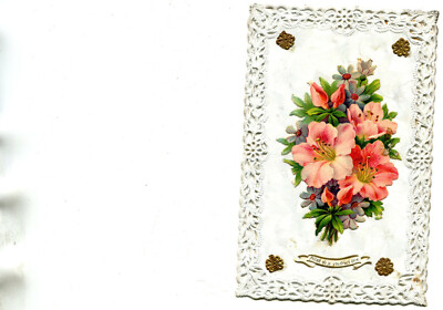 Flower Collage Cutout Scissor Style Card 