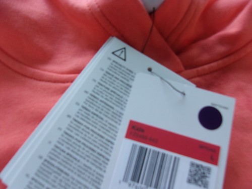 NWT Nike hooded cotton blend pullover, Kids S, L, or XL, tie dye orange, $60 - Picture 5 of 6