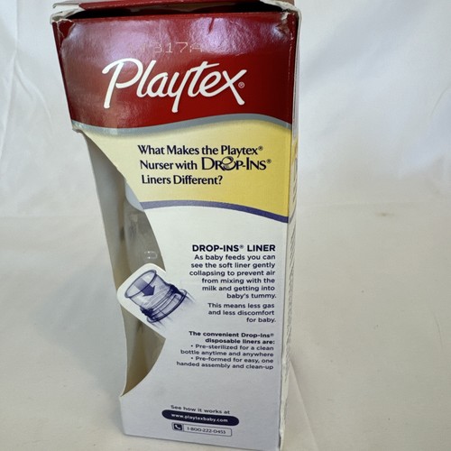 Playtex Baby Nurser Bottle 5 Drop Ins Liners 8-10 Oz Anti Colic 3 Months+ Medium - Picture 3 of 5