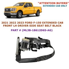 2021 2022 2023 Ford F-150 Extended Cab Front Left Side Seat Belt Black 2021 2022 2023 Ford F-150 Extended Cab Front Left Side Seat Belt Black
