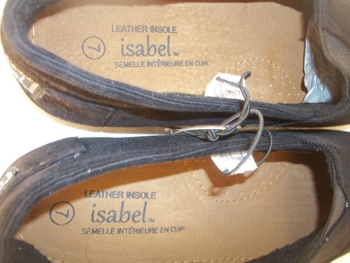 Isabel espadrillas Wos US 7 solette basse in pelle velluto a coste tessuto nero 5571 - Foto 7 di 7