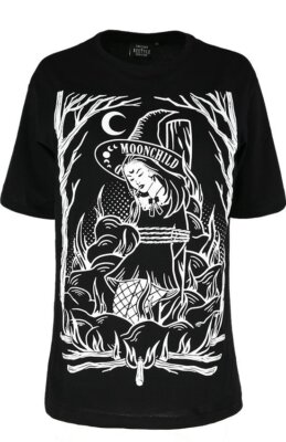 Restyle Witchy Oversized T-Shirt - Burn the Witch - Gothic Emo Oversized Top