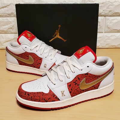 Nike Air Jordan 1 Low Spades GS Size 6.5Y / Womens Size 8 White