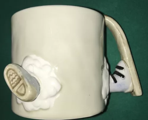 Vintage 1978 Fitz Floyd Ski-Lympics Novelty Coffee Cup Mug Hand Painted 3D Aspen