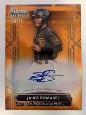 Bowman Sterling 2022 JAIRO POMARES Orange Refractor /75 Auto PA-JP MINT