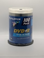 Sealed 100 Pack of Fuji Film DVD R 4.7 GB/Go 120 Min Disk for Data Video