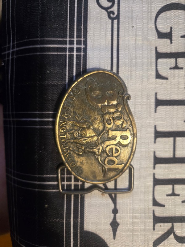 BIG RED CHEWING TOBACCO BELT BUCKLE 