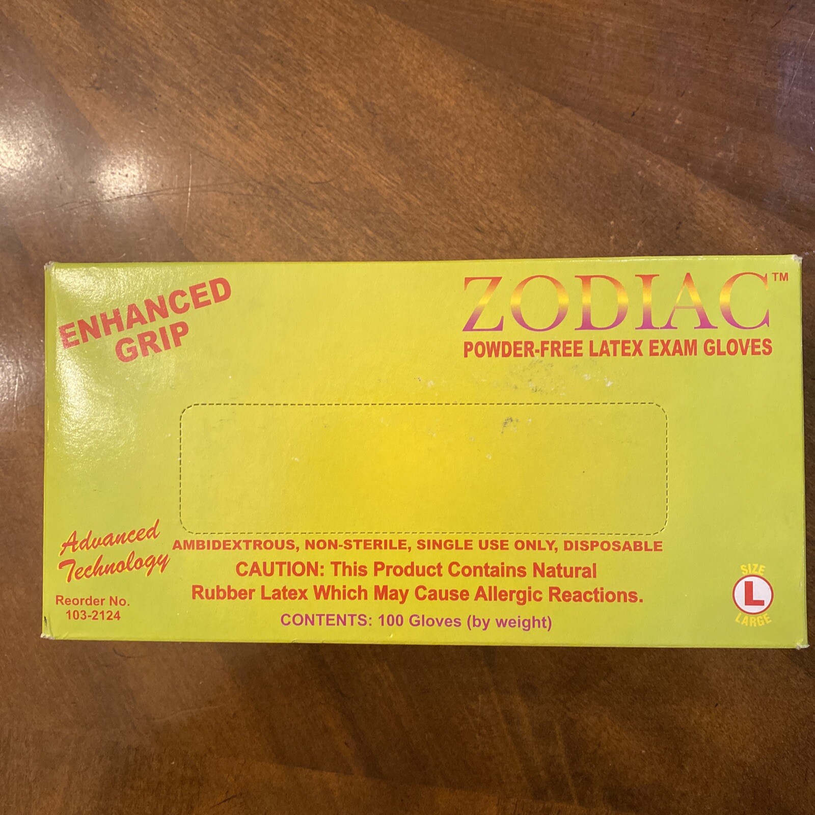 Zodiac Powder Free Latex Exam Gloves 100 Count, Size L eBay