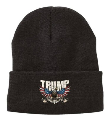 Trump 2024 Take America Never surrender MAGA 45 47 Eagle Hat 12  Cuffed Beanie