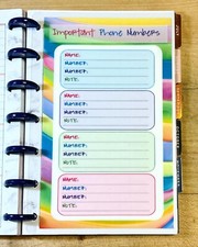 Important Phone Numbers Dashboard Insert 4 us...