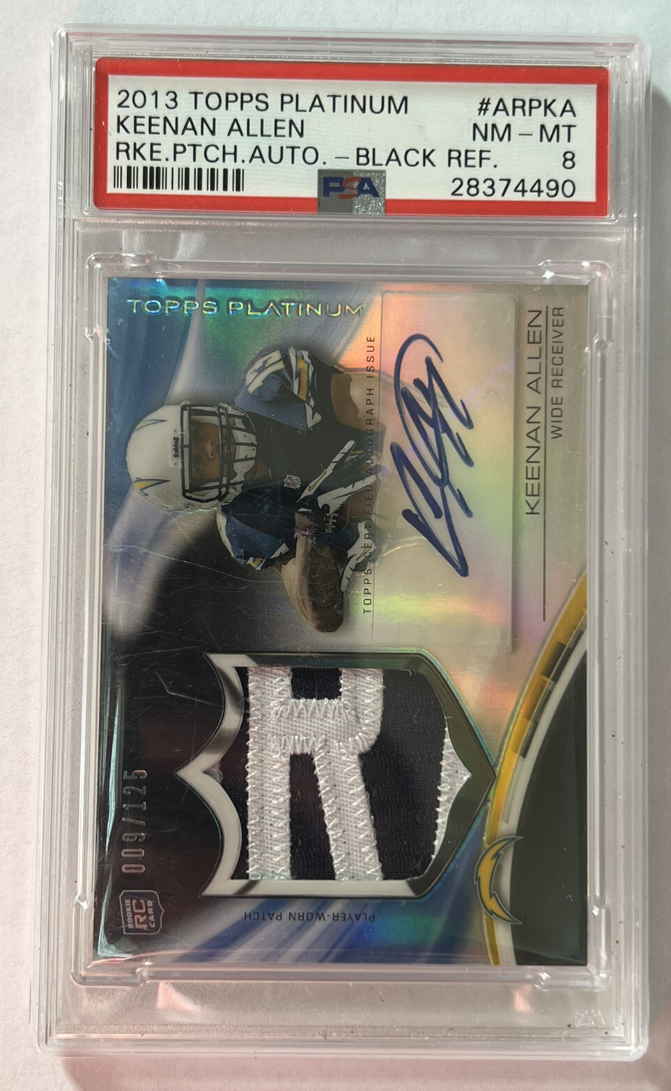 Keenan Allen Topps Platinum Rookie Patch Autograph Refractors #ARPKA Black Refractor