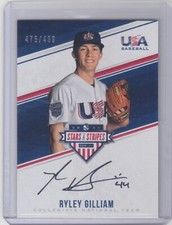 Ryley Gilliam - 2018 Panini USA Baseball #RG Auto, Prospect, #d/499 - Team USA