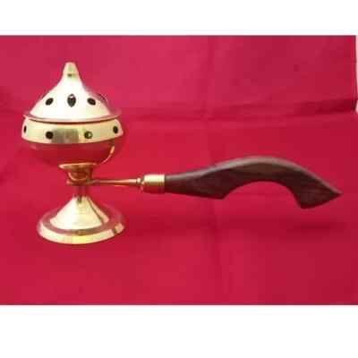 Edler Messing Räucherwerk Loban Kampfer Brenner Dhuni Geschenk Home Puja Arom...